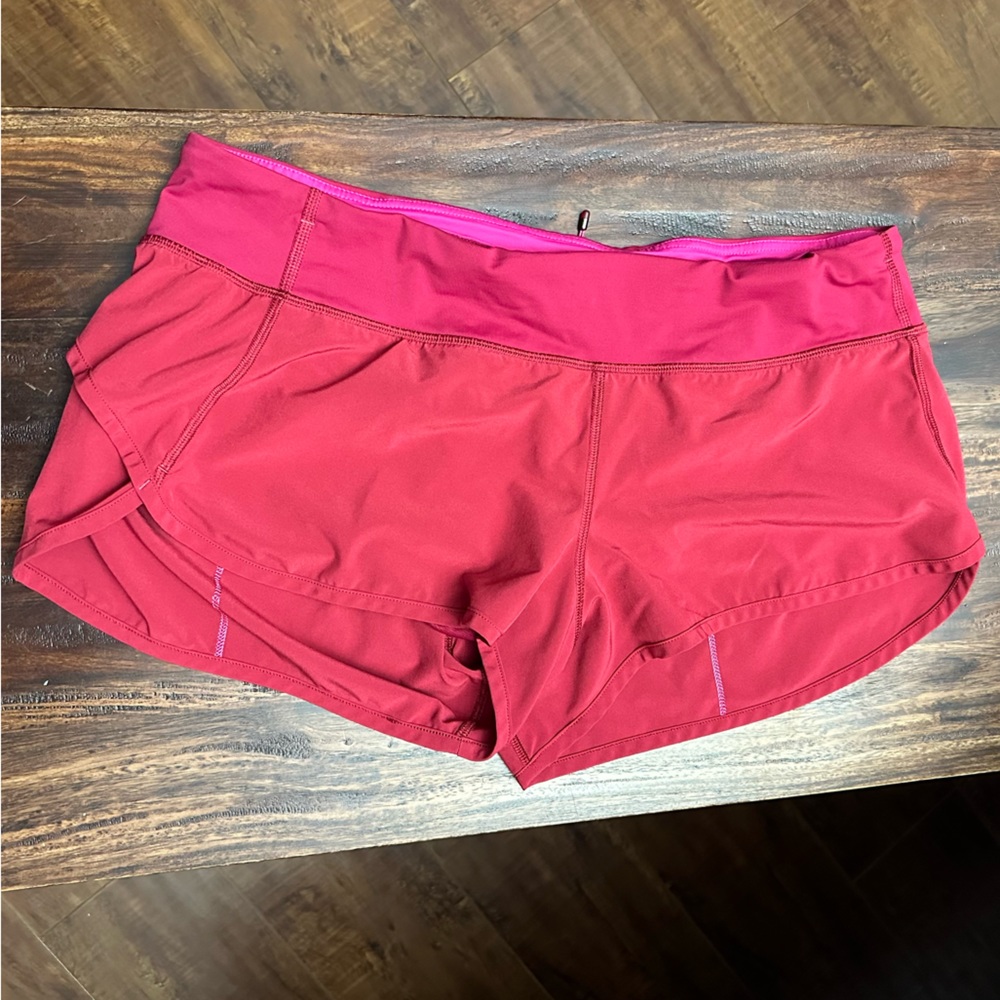 lululemon athletica Red Athletic Shorts